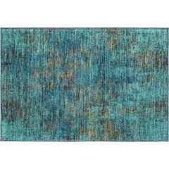 Premium Machine Washable Mayfield AMF940 Teal 1'8" x 2'6" Rug