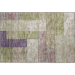 Premium Machine Washable Mayfield AMF941 Green 1'8" x 2'6" Rug