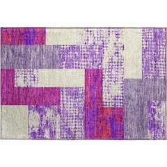 Premium Machine Washable Mayfield AMF941 Lavender 1'8" x 2'6" Rug