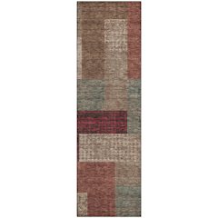 Premium Machine Washable Mayfield AMF941 Mocha 2'3" x 7'6" Runner Rug
