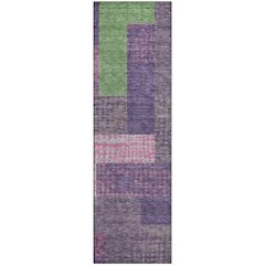 Premium Machine Washable Mayfield AMF941 Purple 2'3" x 7'6" Runner Rug