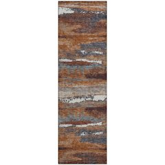 Premium Machine Washable Mayfield AMF942 Copper 2'3" x 7'6" Runner Rug