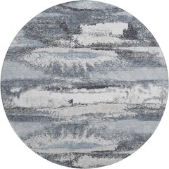 Premium Machine Washable Mayfield AMF942 Gray 8' x 8' Round Rug
