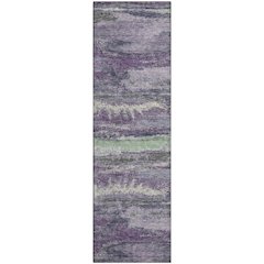 Premium Machine Washable Mayfield AMF942 Purple 2'3" x 7'6" Runner Rug
