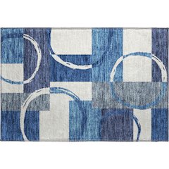 Premium Machine Washable Mayfield AMF943 Blue 1'8" x 2'6" Rug