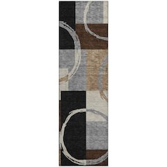 Premium Machine Washable Mayfield AMF943 Pewter 2'3" x 7'6" Runner Rug