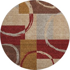 Premium Machine Washable Mayfield AMF943 Wheat 8' x 8' Round Rug