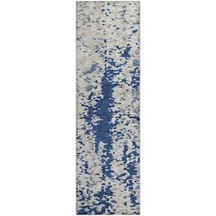 Premium Machine Washable Mayfield AMF944 Navy 2'3" x 7'6" Runner Rug