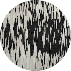 Premium Machine Washable Mayfield AMF945 Black 8' x 8' Round Rug