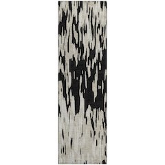 Premium Machine Washable Mayfield AMF945 Black 2'3" x 7'6" Runner Rug