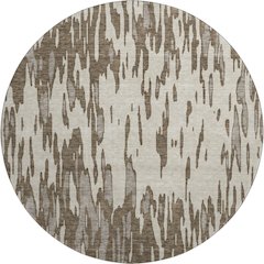 Premium Machine Washable Mayfield AMF945 Brown 8' x 8' Round Rug