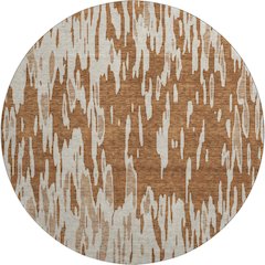 Premium Machine Washable Mayfield AMF945 Paprika 8' x 8' Round Rug