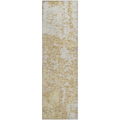 Premium Machine Washable Mayfield AMF946 Gold 2'3" x 7'6" Runner Rug