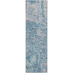 Premium Machine Washable Mayfield AMF946 Teal 2'3" x 7'6" Runner Rug