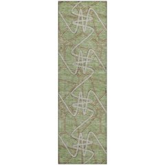 Premium Machine Washable Mayfield AMF947 Aloe 2'3" x 7'6" Runner Rug