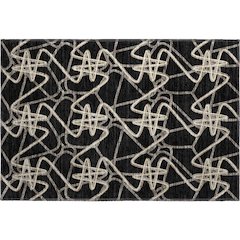 Premium Machine Washable Mayfield AMF947 Black 1'8" x 2'6" Rug