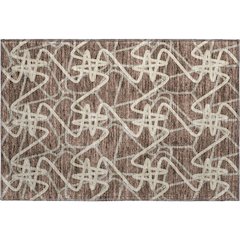 Premium Machine Washable Mayfield AMF947 Brown 1'8" x 2'6" Rug
