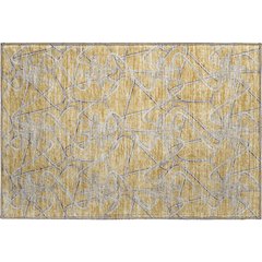 Premium Machine Washable Mayfield AMF947 Gold 1'8" x 2'6" Rug