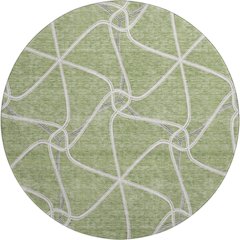 Premium Machine Washable Mayfield AMF948 Aloe 8' x 8' Round Rug