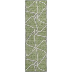 Premium Machine Washable Mayfield AMF948 Aloe 2'3" x 7'6" Runner Rug