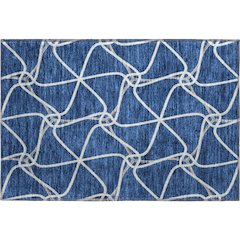 Premium Machine Washable Mayfield AMF948 Blue 1'8" x 2'6" Rug