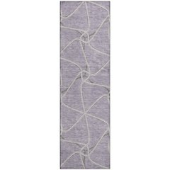 Premium Machine Washable Mayfield AMF948 Lavender 2'3" x 7'6" Runner Rug