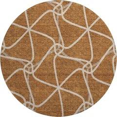 Premium Machine Washable Mayfield AMF948 Paprika 8' x 8' Round Rug