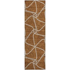Premium Machine Washable Mayfield AMF948 Paprika 2'3" x 7'6" Runner Rug