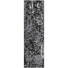 Premium Machine Washable Mayfield AMF949 Black 2'3" x 7'6" Runner Rug