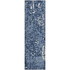 Premium Machine Washable Mayfield AMF949 Denim 2'3" x 7'6" Runner Rug