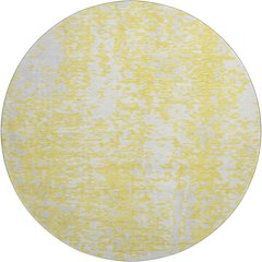 Premium Machine Washable Mayfield AMF949 Yellow 8' x 8' Round Rug