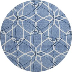 Premium Machine Washable Mayfield AMF950 Denim 8' x 8' Round Rug