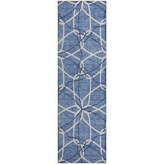 Premium Machine Washable Mayfield AMF950 Denim 2'3" x 7'6" Runner Rug