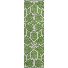 Premium Machine Washable Mayfield AMF950 Green 2'3" x 7'6" Runner Rug