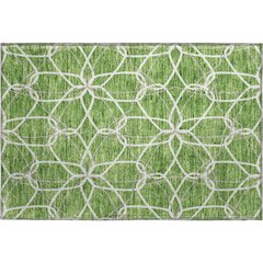Premium Machine Washable Mayfield AMF950 Green 1'8" x 2'6" Rug