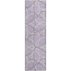 Premium Machine Washable Mayfield AMF950 Lavender 2'3" x 7'6" Runner Rug