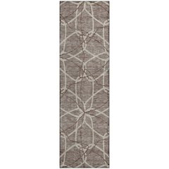 Premium Machine Washable Mayfield AMF950 Taupe 2'3" x 7'6" Runner Rug