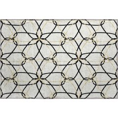 Premium Machine Washable Mayfield AMF950 White 1'8" x 2'6" Rug