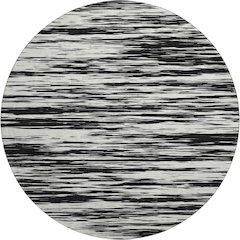 Premium Machine Washable Mayfield AMF951 Black 8' x 8' Round Rug