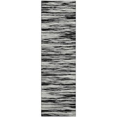Premium Machine Washable Mayfield AMF951 Black 2'3" x 7'6" Runner Rug