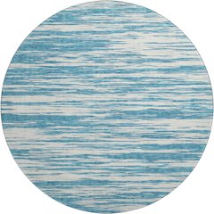 Premium Machine Washable Mayfield AMF951 Teal 8' x 8' Round Rug