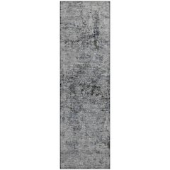 Premium Machine Washable Mayfield AMF953 Gray 2'3" x 7'6" Runner Rug