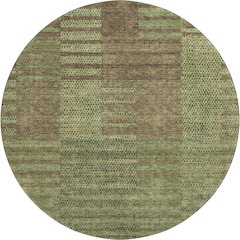 Premium Machine Washable Mayfield AMF954 Mocha 8' x 8' Round Rug