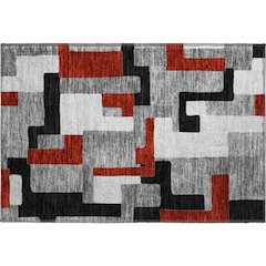 Premium Machine Washable Mayfield AMF955 Gray 1'8" x 2'6" Rug