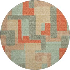 Premium Machine Washable Mayfield AMF955 Sage 8' x 8' Round Rug