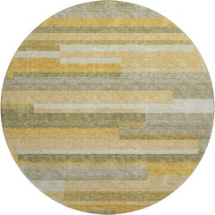 Premium Machine Washable Mayfield AMF956 Honey 8' x 8' Round Rug