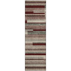 Premium Machine Washable Mayfield AMF956 Merlot 2'3" x 7'6" Runner Rug