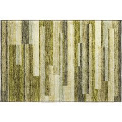 Premium Machine Washable Mayfield AMF956 Olive 1'8" x 2'6" Rug