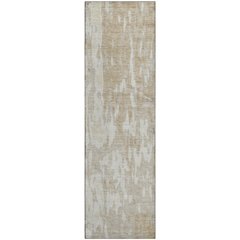 Premium Machine Washable Mayfield AMF957 Beige 2'3" x 7'6" Runner Rug