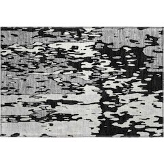 Premium Machine Washable Mayfield AMF957 Black 1'8" x 2'6" Rug